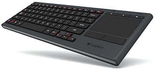 [해외]로지텍 Illuminated Living-Room Wireless Keyboard K830 and Touchpad for Internet-Connected TVs (Certified Refurbished)