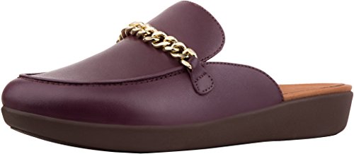 [해외]FitFlop&Trade; Serene™ Chain Leather Mules, Deep Plum, Size 11