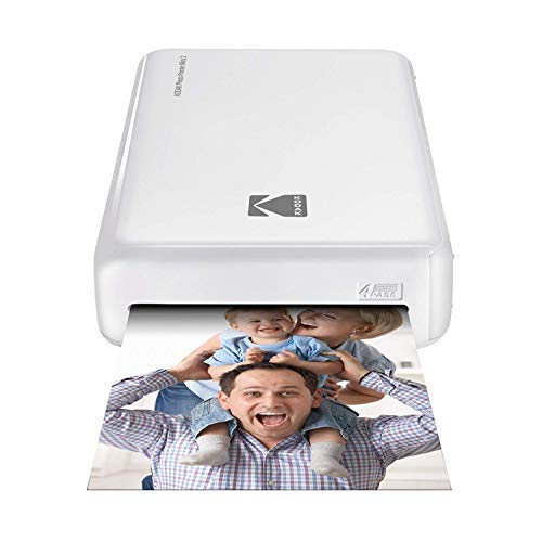 [해외]Kodak Mini 2 HD Wireless Portable Mobile Instant Photo Printer, Print Social Media Photos, Premium Quality Full Color Prints – Compatible w/iOS & Android Devices (White)