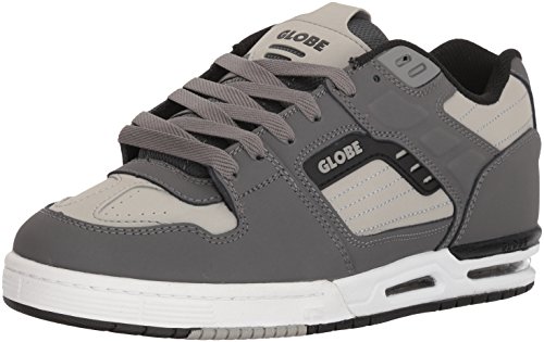 [해외]Globe Mens Fury Skate Shoe, Charcoal/White, 7.5 M US