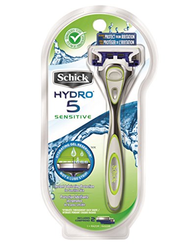 [해외]Schick Hydro 5 Sensitive Skin Razor for Men with Flip Trimmer and 2 Razor Blade Refills