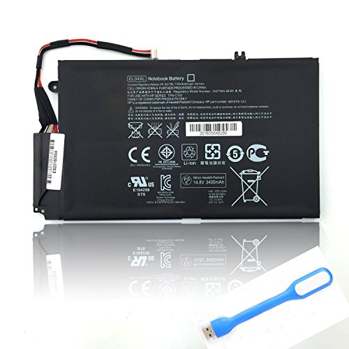 [해외]Binger NEW EL04XL Replacement Laptop 배터리 for HP Envy TouchSmart 4-1000 TPN-C102 HSTNN-IB3R (14.8V 52wh/3400mAh)