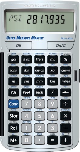[해외]Calculated Industries 8025 Ultra Measure Master Measurement Conversion Calculator, Silver