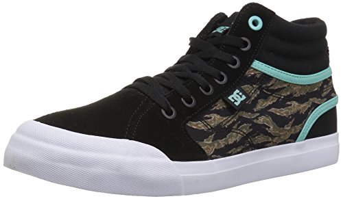 [해외]DC Boys Evan HI SP Skate Shoe, Black/Camo, 2 M US Little Kid