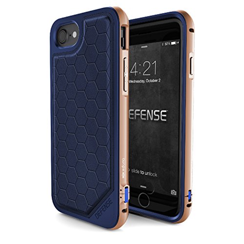 [해외]X-Doria Defense Lux Series - Military Grade Drop Tested Protective Case for iPhone 7 - Blue/Gold