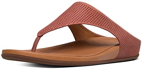 [해외]핏플랍 Womens Banda Perforated Thong Sandal Shoes, Rosy Sand, US 5