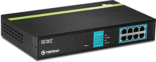 [해외]TRENDnet 8-Port Gigabit GREENnet PoE+ Switch Rack Mountable, Up to 30 W Per Port with 105 W Total Power Budget, TPE-TG81g