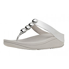 [해외]핏플랍 Trade; Womens Rola™ Leather Toe-Thong Sandals Silver Size 10