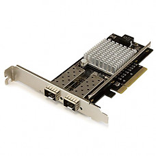 [해외]StarTech.com 10G Network Card – 2x 10G Open SFP+ Multimode LC Fiber Connector – Intel 82599 Chip – Gigabit Ethernet Card