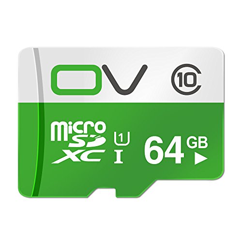 [해외]OV (64GB, Green) Micro SDXC Class 10 TF CARD UHS-1 READ SPEED up to 80MB/s High Performance Flash Memory 3 years warranty use SAMSUNG FLASH 100% TESTED generation 3 US