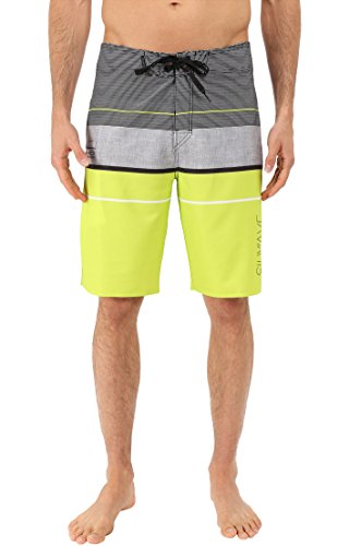 [해외]Silwave Mens Navigator High Performance Board Shorts, Lime, Size 42