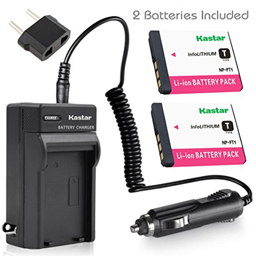 [해외]Kastar 배터리 2x + Charger for 소니 NP-FT1 소니 DSC-L1 DSC-M1 DSC-M2 DSC-T1DSC-T3 DSC-T3/B DSC-T3S DSC-T5 DSC-T5/B DSC-T5/NDSC-T5/R DSC-T9 DSC-T10 DSC-T10/B DSC-T10/P DSC-T10/W DSC-T11 DSC-T33 카메라