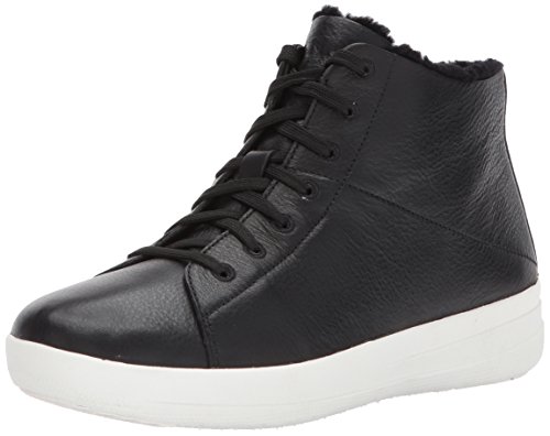 [해외]핏플랍 Womens F-Sporty Sneakerboots in Leather Sneaker, Black, 8 M US