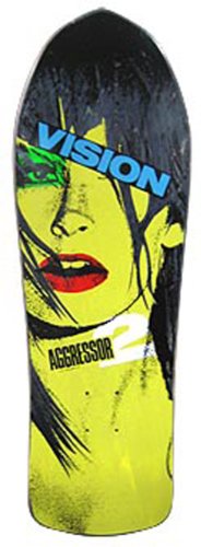 [해외]Vision Aggressor 2 Reissue Skateboard Deck, Black, 10.25 x 30.5-Inch