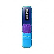 [해외]BTSMONE Usb Stick MP3 Player Built-in 8GB, Music Player with USB Flash Drive, Voice Recorder, FM Radio, Portable Sports Runner MP3 Player (Blue)