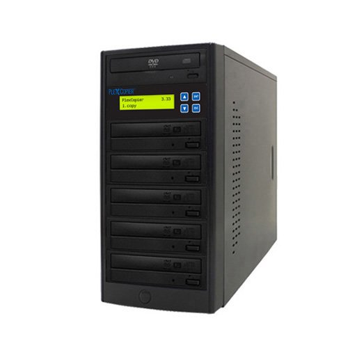 [해외]PlexCopier 24X SATA 1 to 5 CD DVD duplicator Writer Copier Tower (5 Target)