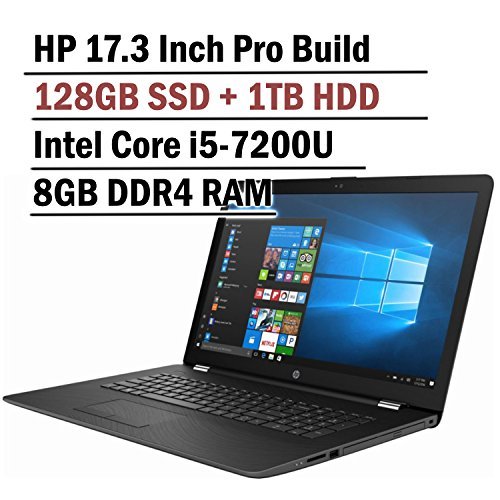 [해외]Hp Pavilion 17.3 Inch HD+ Business Laptop (Intel Core i5-7200u, 8GB DDR4 RAM, 128G SSD + 1TB HDD, Bluetooth, HDMI, NO DVD Driver, Windows 10)