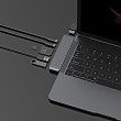 [해외]USB C Hub, Sunteck MacBook Pro Adapter with Thunderbolt 3 40Gbs @5k, 4k HDMI, Type-C Pass-Through Charge, 2 USB 3.0, SD/TF Card Reader for 13&quot; or 15&quot; MacBook Pro 2017 and 2016 (space grey)