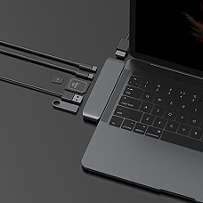 [해외]USB C Hub, Sunteck MacBook Pro Adapter with Thunderbolt 3 40Gbs @5k, 4k HDMI, Type-C Pass-Through Charge, 2 USB 3.0, SD/TF Card Reader for 13" or 15" MacBook Pro 2017 and 2016 (space grey)