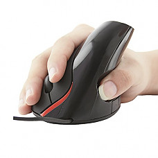[해외]Ergonomic Vertical Mouse Optical USB Wired Mice 1600 DPI 5 Buttons Gaming Mouse for Laptop Computer with 5.58ft Cord (Black)