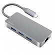 [해외]USB C Hub Lintelek Type C Hub With Ethernet,3 USB 3.0 Ports USB C Network Adapter,for Macbook Pro, Surface Pro, XPS, Google Pixelbook and More Type C Devices- Grey