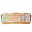 [해외]LumsBurry Metal Base RainBow Backlit LED Gaming Keyboard … (Gold White)