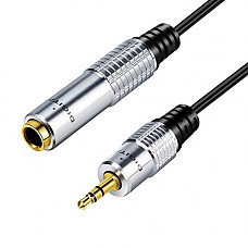 [해외]BATIGE Aluminum 3.5mm Male to 6.35mm Female Extension Audio Cable 1/8 Male to 1/4 Female 3.5mm to 6.35mm Stereo Jack Adapter Wire Cord
