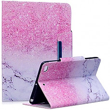 [해외]Dteck 아이패드 Mini 1/2/3 Case Cover, Ultra Slim Flip Folio Stand PU Leather Scratch-free Magnetic Wallet Case with Auto Wake/Sleep Feature for 애플 아이패드 Mini 1/2/3, Marble Pink Sand