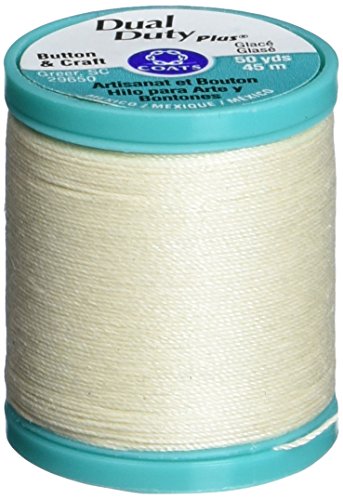 [해외]Coats Thread & Zippers Dual Duty Plus Button and Carpet Thread, 50-Yard, Cream (3 Pack)