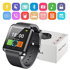 [해외]ifitto Bluetooth Smart Watch with Multi-functional for Android Smartphone, Pedometer, Calculator, Rest and Drink Alarm, Remote Camera, Anti - lost, Anti lost, Music etc(black)