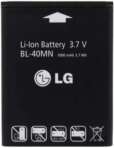 [해외]LG EAC61700902 Lithium Ion 배터리 for LG BL-40MN/Xpression C395/Rumor Reflex LN272 - Original OEM - Retail Packaging - Black