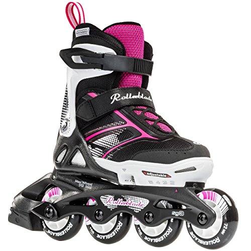 [해외]Rollerblade Girls Spitfire JR XTG 2016 Kids Skate, Black/Pink, Adjustable (2 to 5)