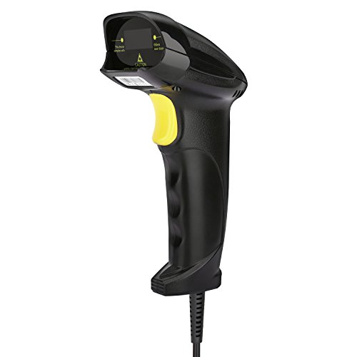 [해외]MoKo Wired Barcode Scanner 1D, Automatic Sensing Handheld Laser Bar Code Scanner Reader with USB Cable - Black