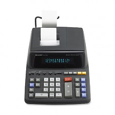 [해외]EL-2196BL Desktop Calculator, 12-Digit Fluorescent, 2-Color Printing, Black/Red