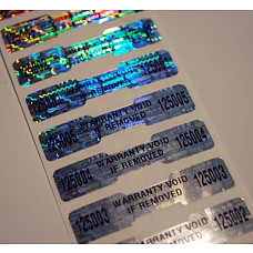 [해외]100 High Security Tamper Evident Warranty Void Dogbone Hologram Labels/Stickers w/ Unique Sequential Serial Numbering and Bar Code