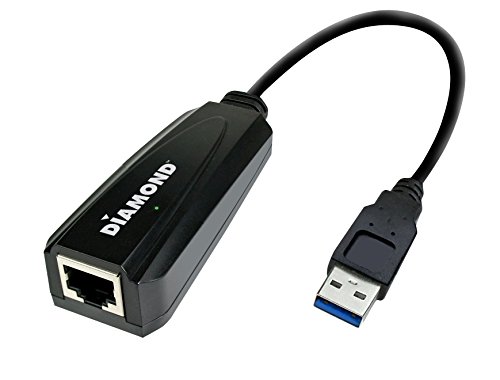 [해외]Diamond UE3000, USB to RJ45, USB 3.0 to 10/100/1000 Gigabit Ethernet LAN Network Adapter for Windows 10, 8.1, 8, 7, Mac OS, Linux OS and Chrome OS (UE3000)