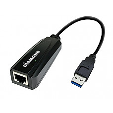 [해외]Diamond UE3000, USB to RJ45, USB 3.0 to 10/100/1000 Gigabit Ethernet LAN Network Adapter for Windows 10, 8.1, 8, 7, Mac OS, Linux OS and Chrome OS (UE3000)