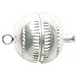 [해외]Shipwreck Beads Electroplated Metal Magnetic Barrel Clasp, 12 mm, Silver, 4-Pack