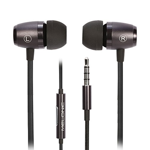 [해외]Melonic In-Ear Metal Earphones with Mic (Black color) no way to knot Listing (Black)