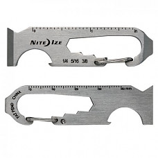 [해외]Nite Ize DoohicKey 6X Key Chain Multi Tool, Stainless Steel 6-in-1 Multi Tool With Bottle Opener, Paint Scraper, Carabiner Clip