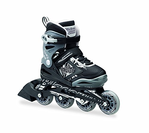 [해외]Bladerunner 블레이드러너 인라인스케이트 Rollerblade Phoenix Boys Adjustable Fitness Inline Skate, Black and Silver, Junior, Value Performance Inline Skates