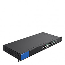 [해외]Linksys LGS124P-EU Business LGS124P 24-Port Rackmount Gigabit Ethernet PoE+ Unmanaged Network Switch I Metal Enclosure