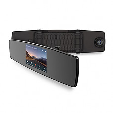 [해외]YI Mirror Dash Cam, Dual Dashboard 카메라 Recorder with Touch Screen, Mobile APP, Front Rear View HD Camera, G Sensor, Reverse Monitor, Loop Recording