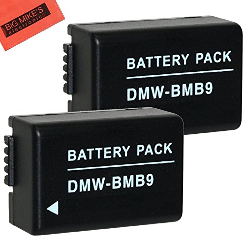 [해외]2 Pack of DMW-BMB9 Batteries for Panasonic Lumix DC-FZ80, DMC-FZ40K, DMC-FZ45K, DMC-FZ47K, DMC-FZ48K, DMC-FZ60, DMC-FZ70, DMC-FZ100, DMC-FZ150 Digital 카메라