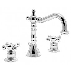 [해외]Symmons Carrington Two-Handle 8-16 Inch Widespread Bathroom Faucet with Pop-Up Drain & Lift Rod, Chrome (SLW-4412)