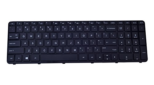 [해외]New Keyboard Replacement for HP Pavilion 15-e000 15-e100 15-n000 15-n100 15-n200 15-n300 15-f Series Laptop Black With Frame