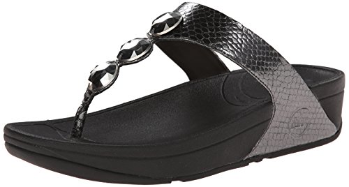 [해외]핏플랍 Womens Petra Flip Flop, Pewter, 7 M US