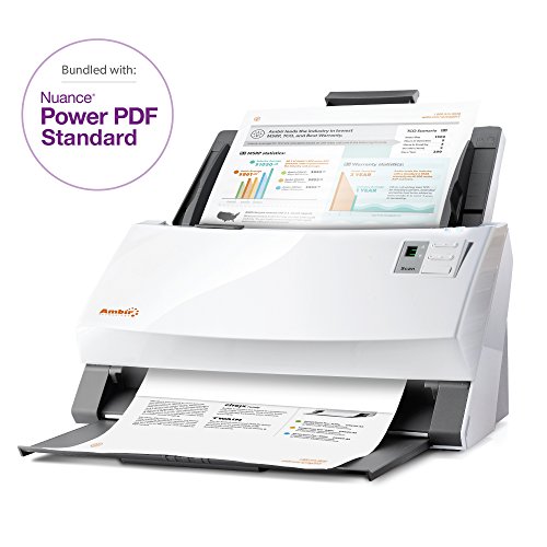 [해외]Ambir ImageScan Pro 940-NP 40ppm High-Speed Document Scanner with Full Version of Nuance Power PDF Software (DS940-NP)