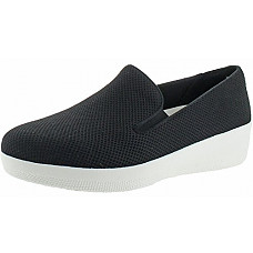 [해외]핏플랍 Womens Uberknit Skate Loafer Shoes, Black, US 8