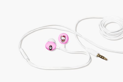 [해외]Tribeca Gear FVA7023 Hello Kitty Earbuds with Microphone, University of Georgia (White)